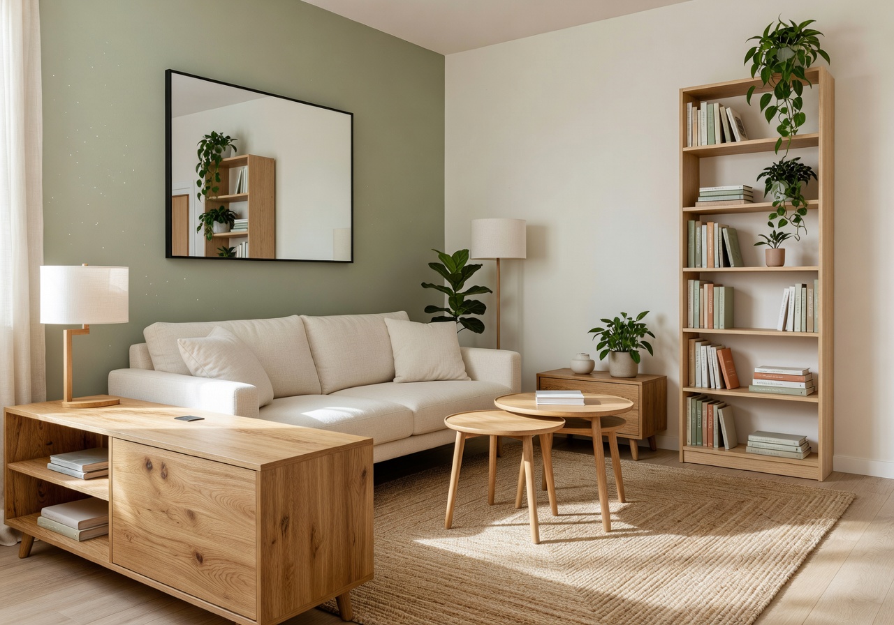 Small apartment redesign generated with the DecorAI AI interior design app